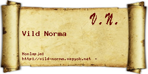 Vild Norma névjegykártya
